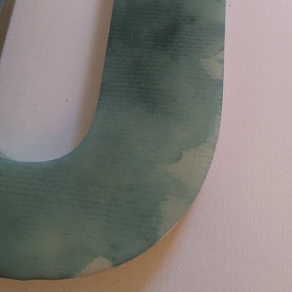 NWT Blue Sky Big Letter 'O' Marbled Alphabet Sign Fall Michael's Wall Home Decor - Picture 3 of 11